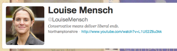 Louise Mensch Twitter bio