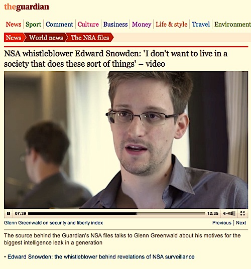 NSA whistleblower Edward Snowden_ _I don_t want to live in a society that does these sort of things_ – video | World news | guardian.co.uk